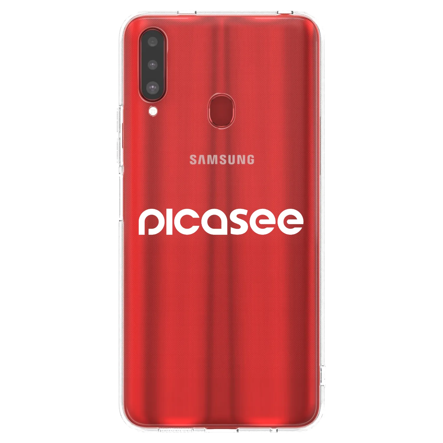 Picasee silikónový prehľadný obal pre Samsung Galaxy A20s - Picasee - new logo - white