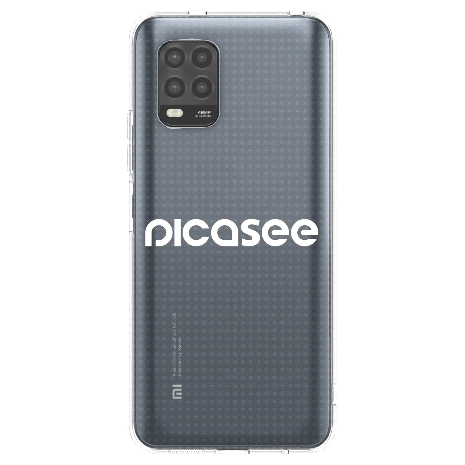 Silikónový prehľadný obal pre Xiaomi Mi 10 Lite - Picasee - new logo - white