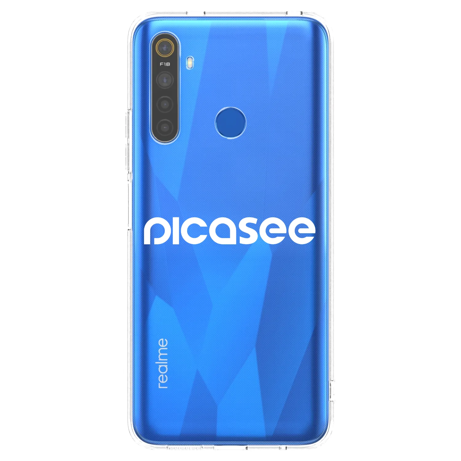 Picasee silikónový prehľadný obal pre Realme 5 - Picasee - new logo - white
