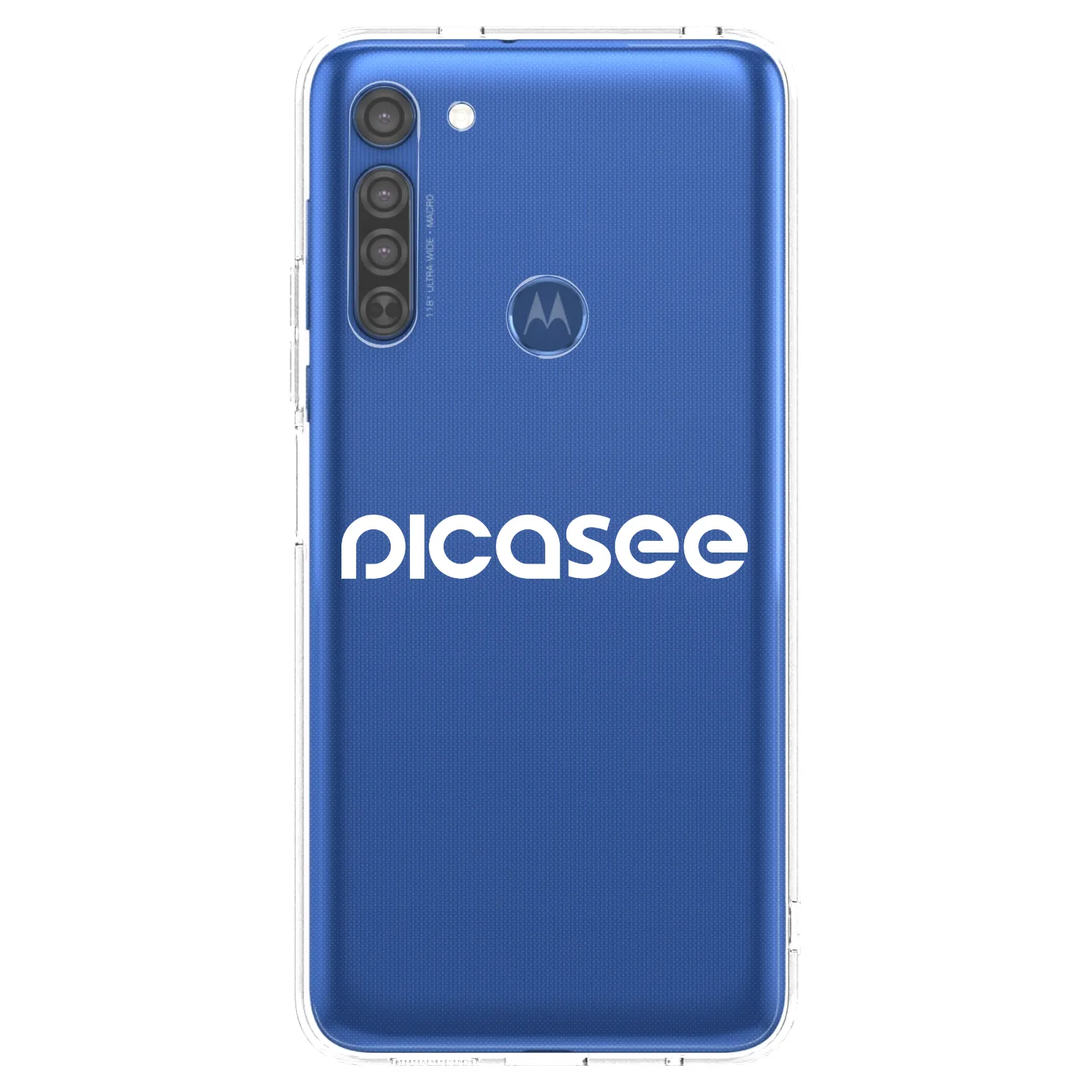 Picasee silikónový prehľadný obal pre Motorola Moto G8 - Picasee - new logo - white