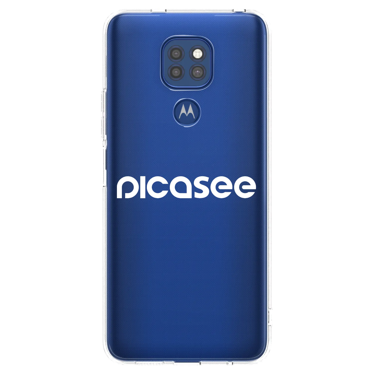 Silikónový prehľadný obal pre Motorola Moto G9 Play - Picasee - new logo - white