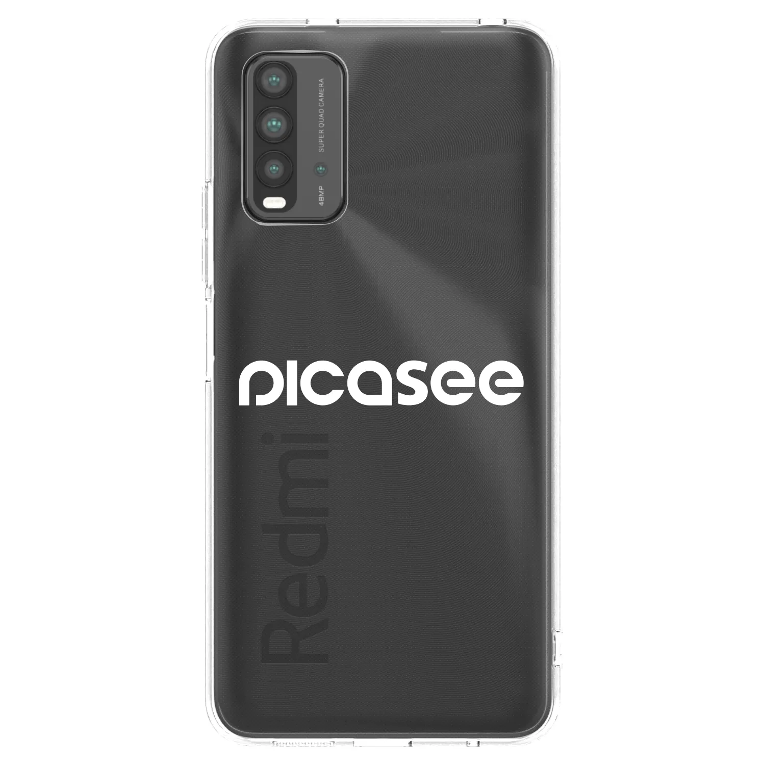 Picasee silikónový čierny obal pre Xiaomi Redmi 9T - Picasee - new logo - white
