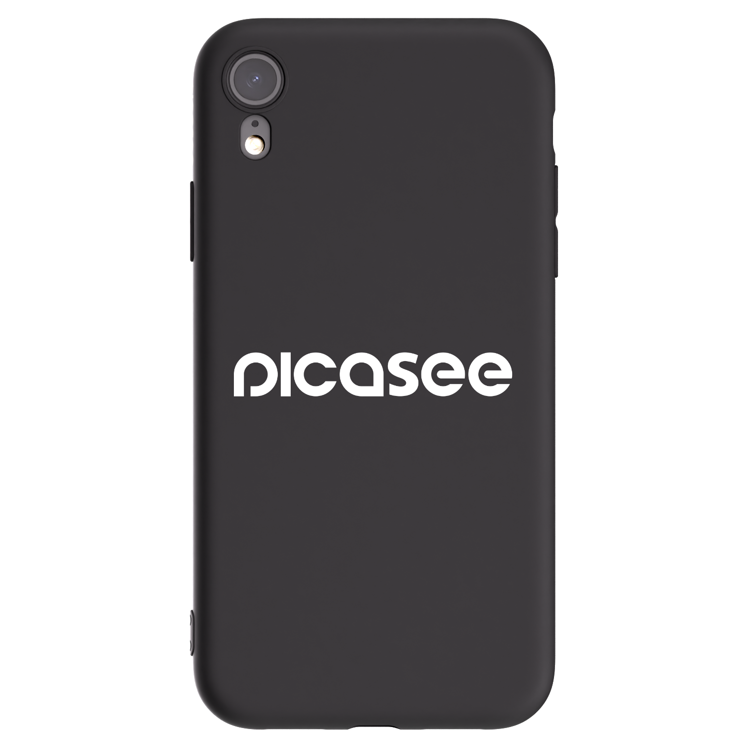 Picasee silikónový čierny obal pre Apple iPhone XR - Picasee - new logo - white
