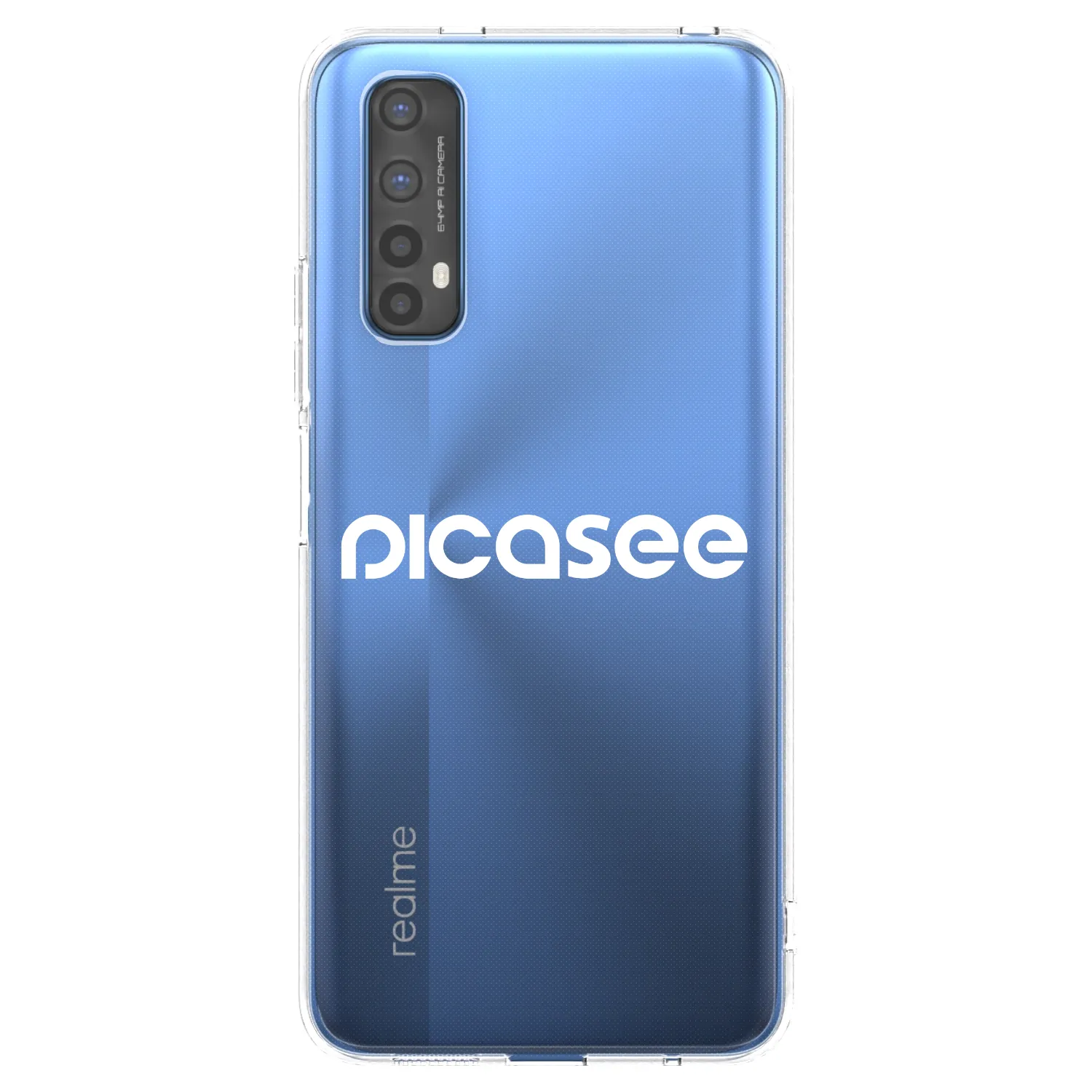 Picasee silikónový prehľadný obal pre Realme 7 - Picasee - new logo - white