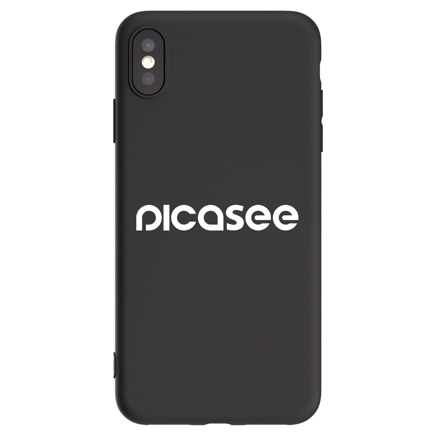 Picasee silikónový čierny obal pre Apple iPhone XS Max - Picasee - new logo - white