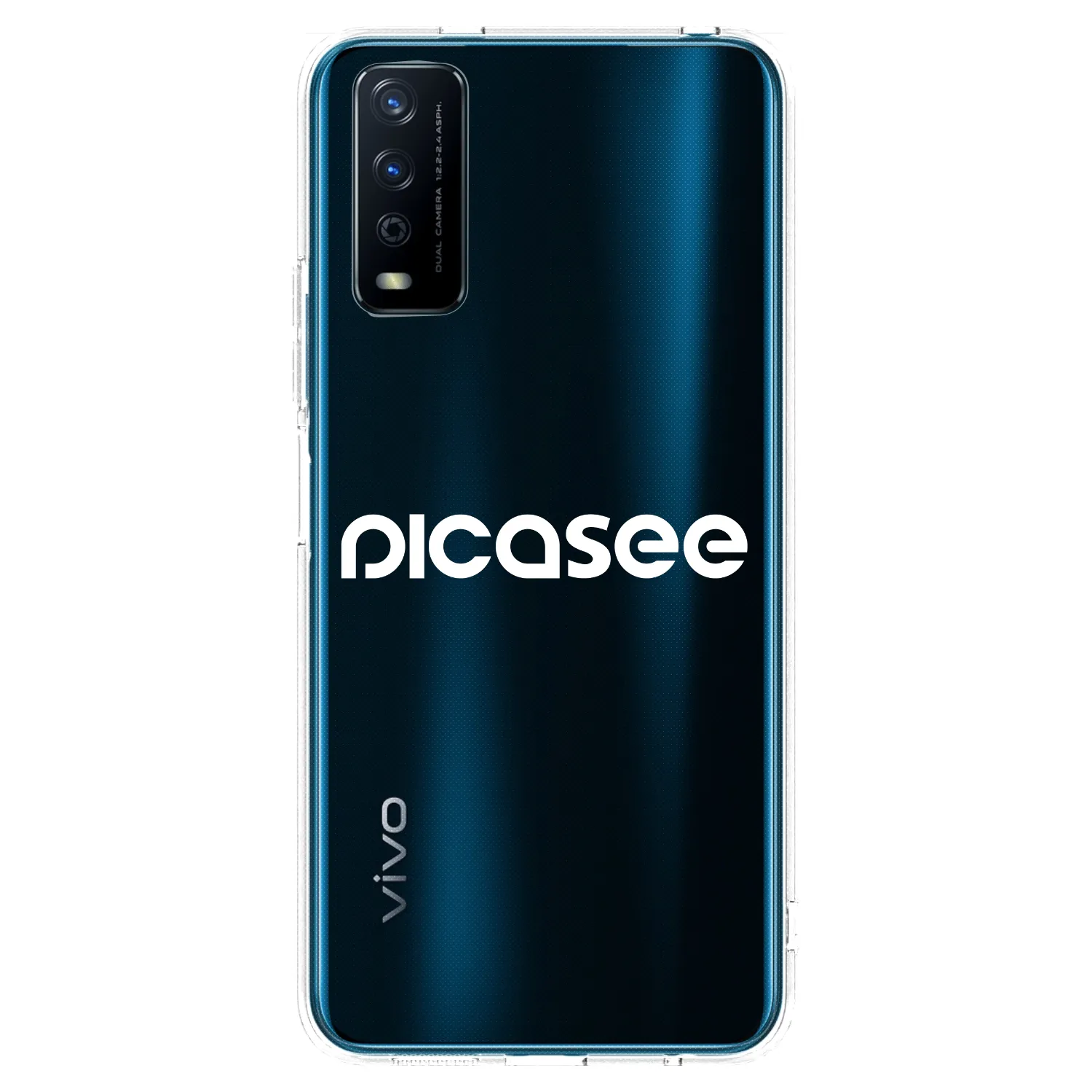 Picasee silikónový prehľadný obal pre Vivo Y11s - Picasee - new logo - white