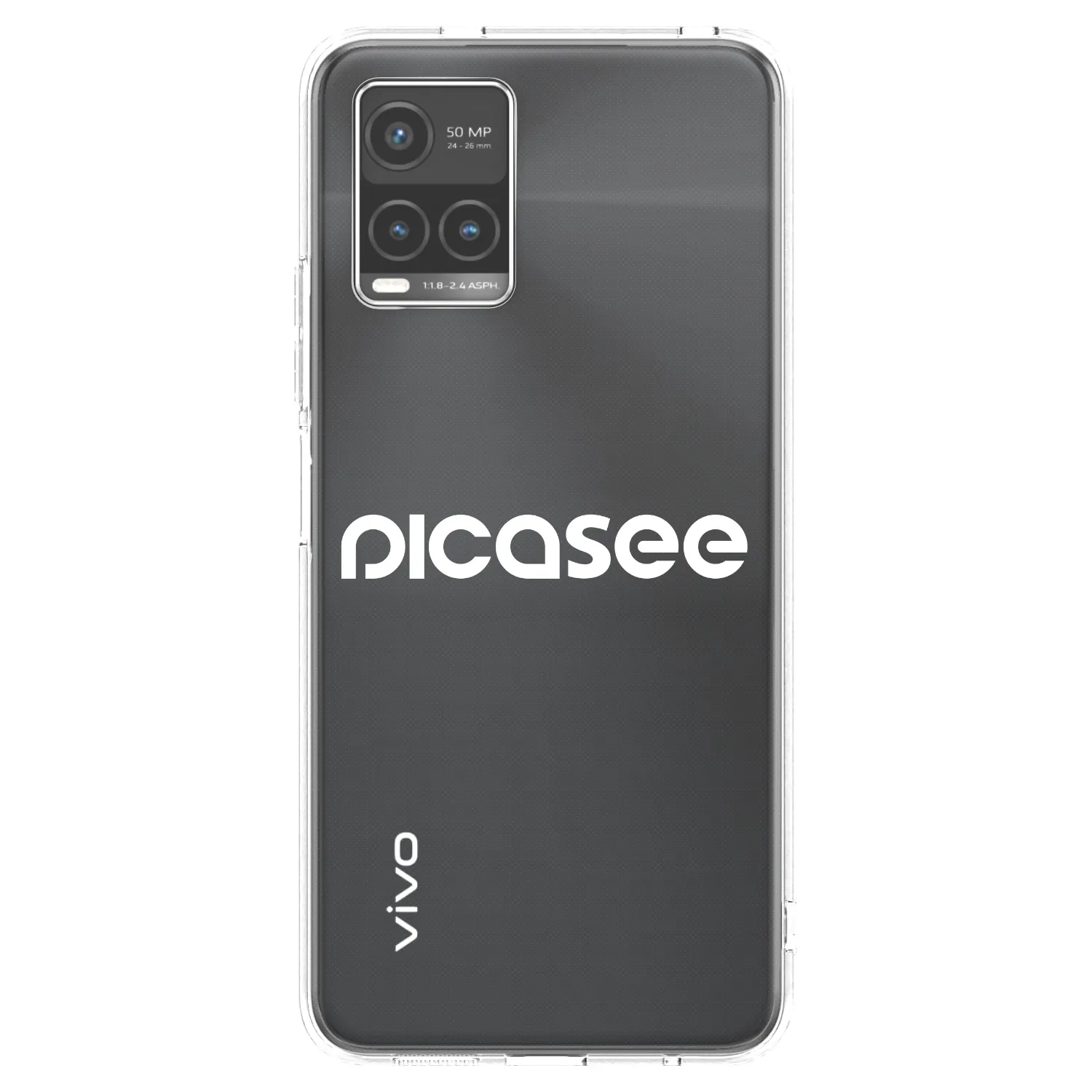Picasee silikónový prehľadný obal pre Vivo Y33s - Picasee - new logo - white