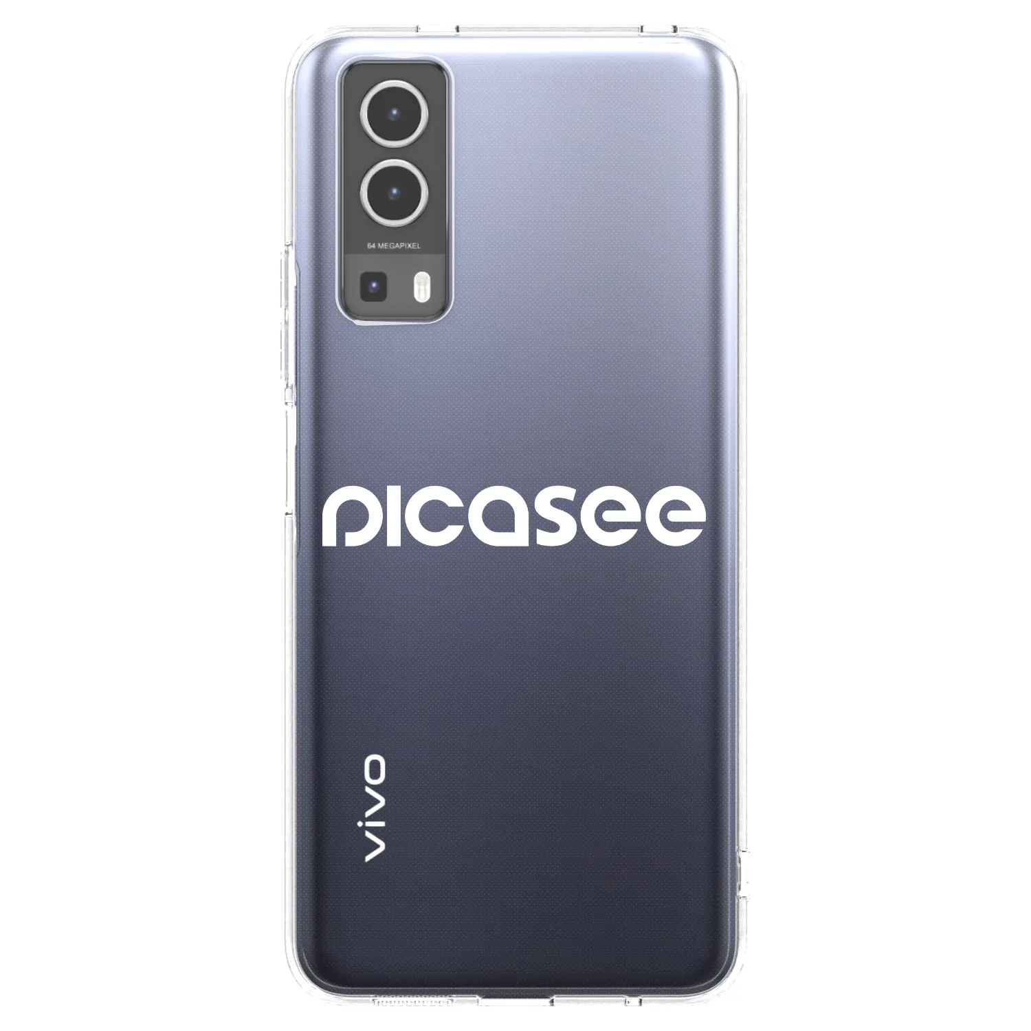 Picasee silikónový prehľadný obal pre Vivo Y72 5G - Picasee - new logo - white
