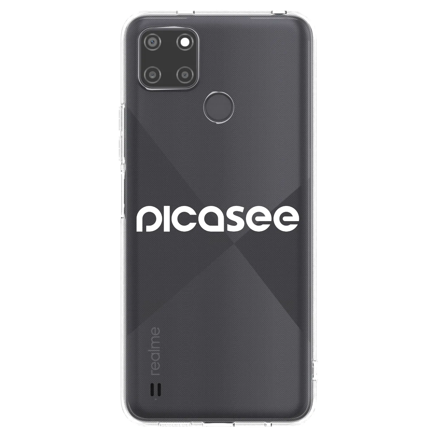 Picasee silikónový prehľadný obal pre Realme C21Y - Picasee - new logo - white