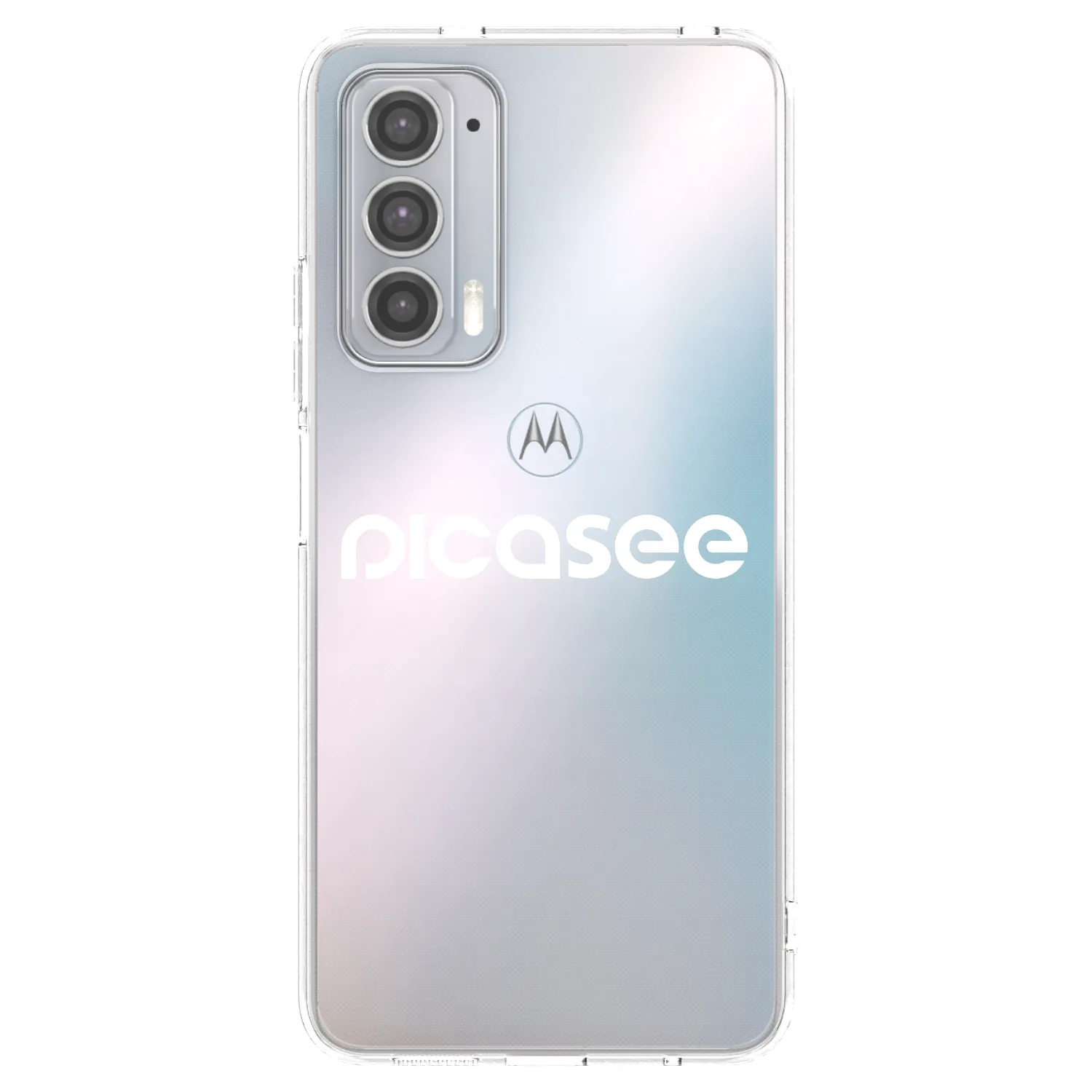 Picasee silikónový prehľadný obal pre Motorola Edge 20 - Picasee - new logo - white