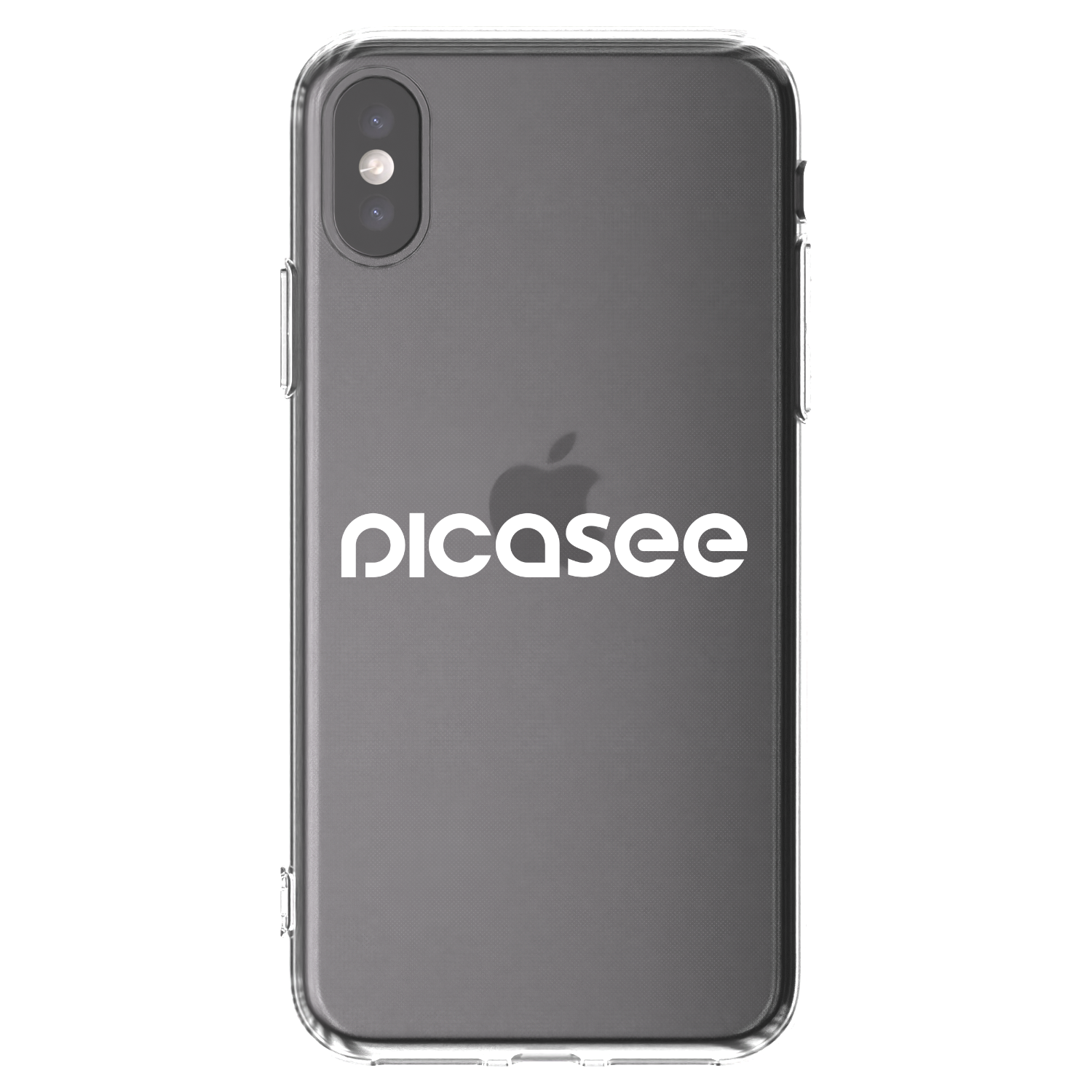 Picasee silikónový prehľadný obal pre Apple iPhone X/XS - Picasee - new logo - white