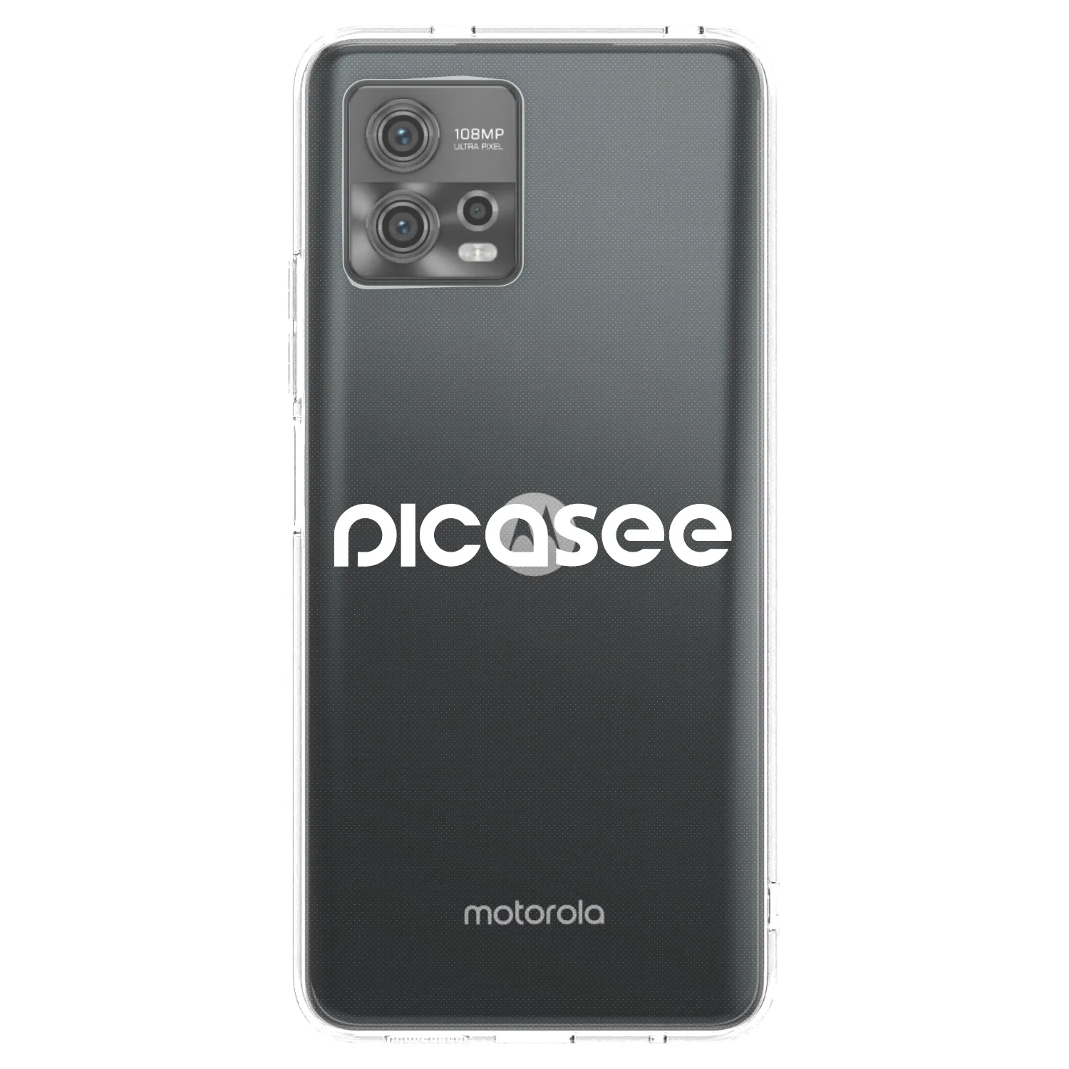 Picasee silikónový prehľadný obal pre Motorola Moto G72 - Picasee - new logo - white