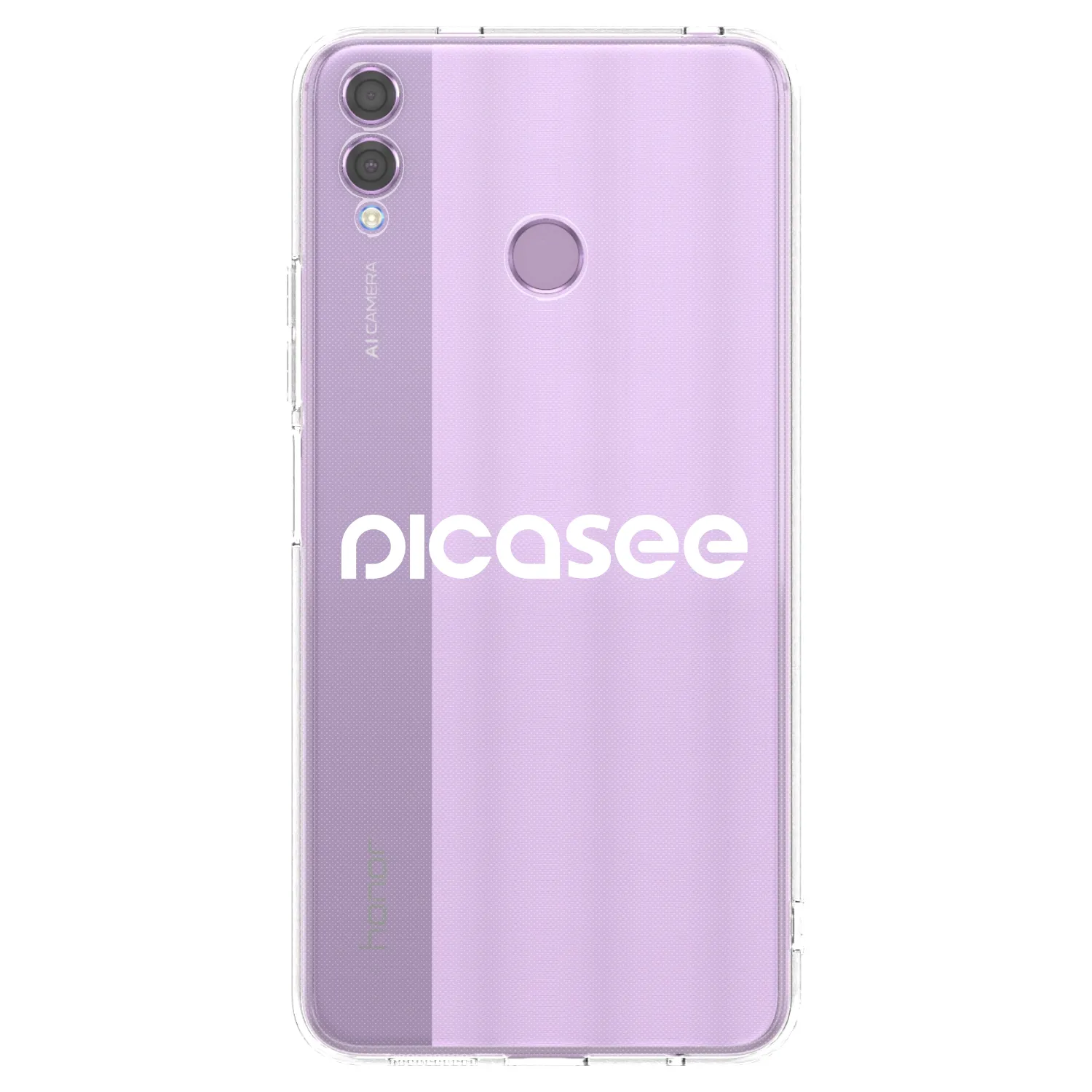 Silikónový prehľadný obal pre Honor 8X - Picasee - new logo - white