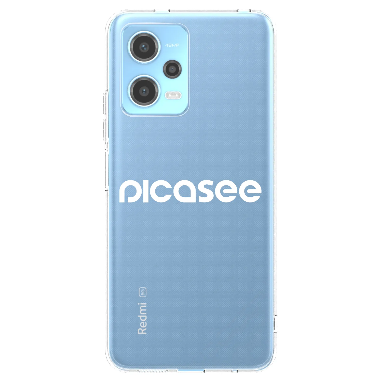 Silikónový prehľadný obal pre Xiaomi Redmi Note 12 5G - Picasee - new logo - white
