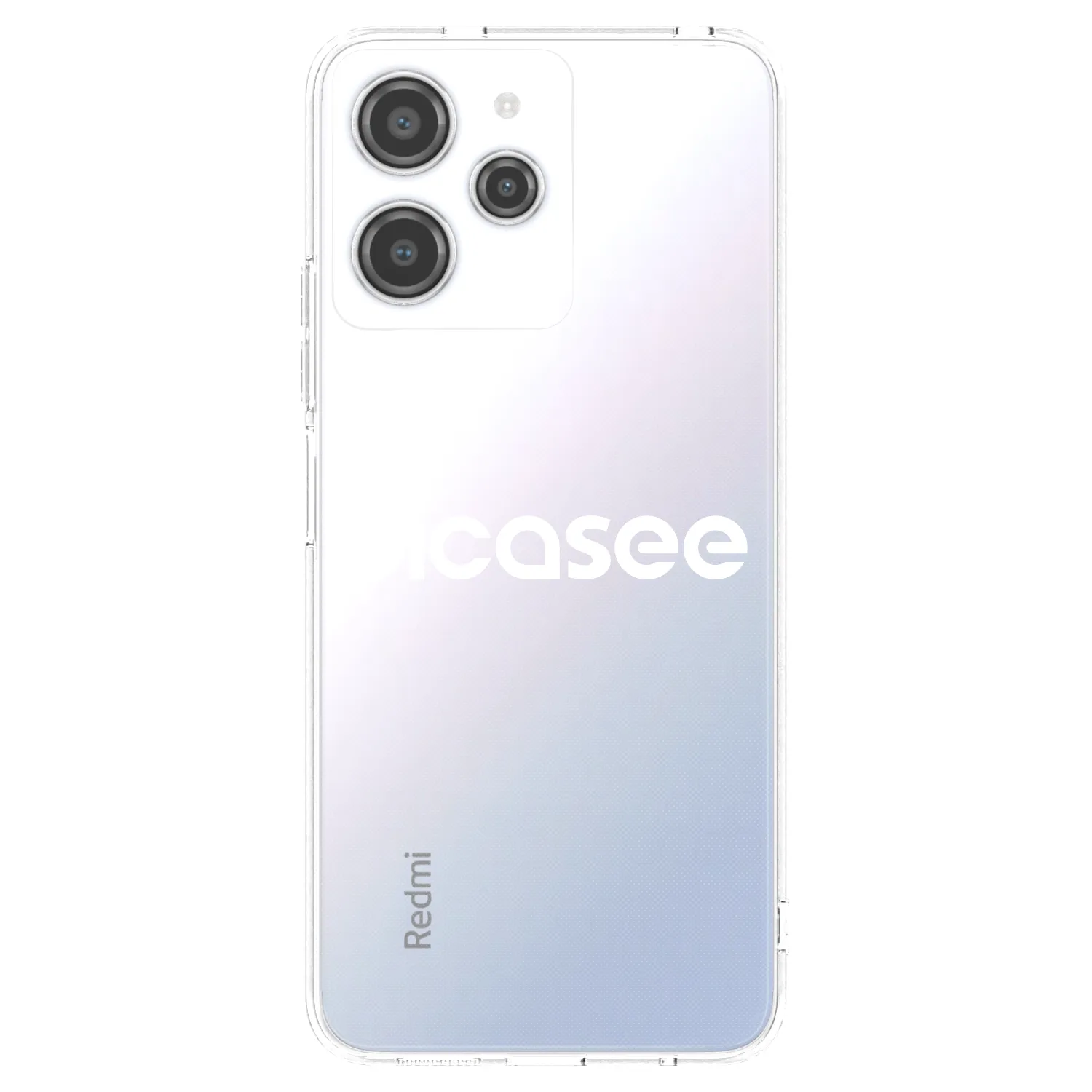 Silikónový prehľadný obal pre Xiaomi Redmi 12 4G - Picasee - new logo - white