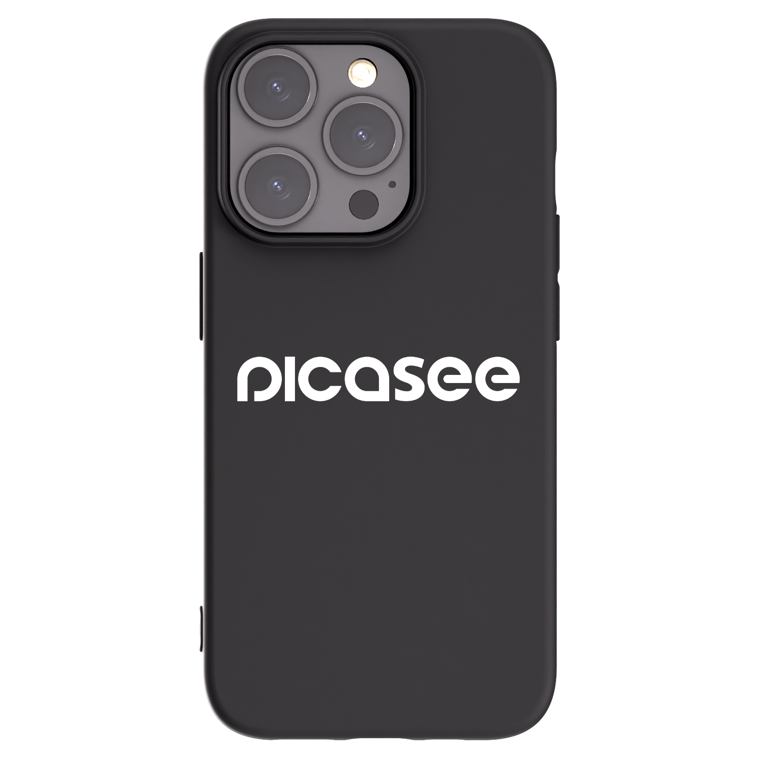 Silikónový čierny obal pre Apple iPhone 15 Pro - Picasee - new logo - white