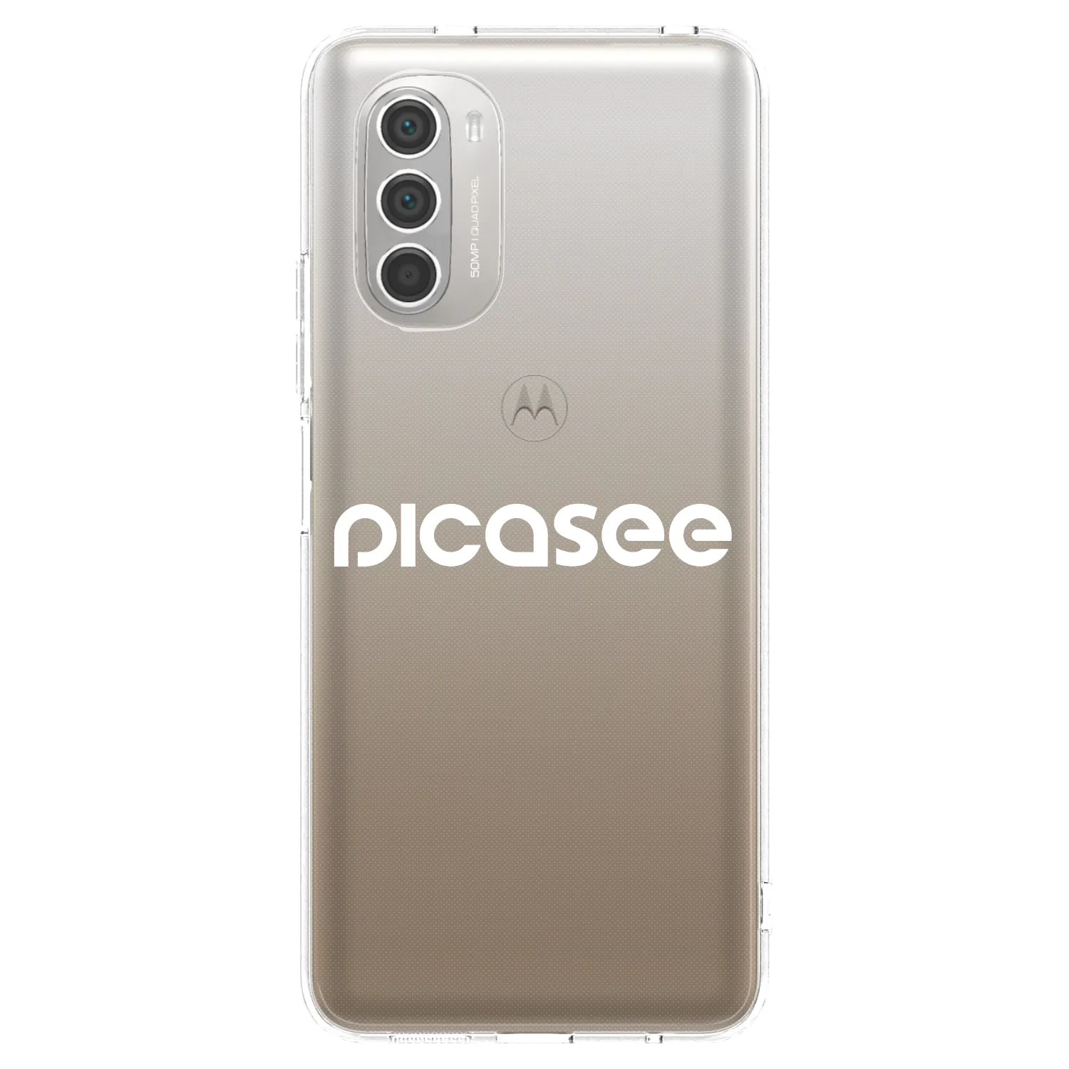Picasee silikónový prehľadný obal pre Motorola Moto G51 - Picasee - new logo - white