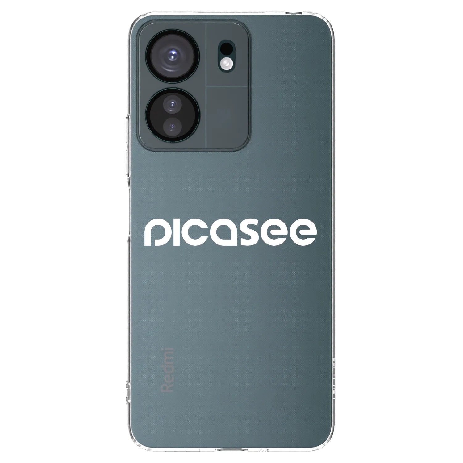 Silikónový prehľadný obal pre Xiaomi Redmi 13C 4G - Picasee - new logo - white