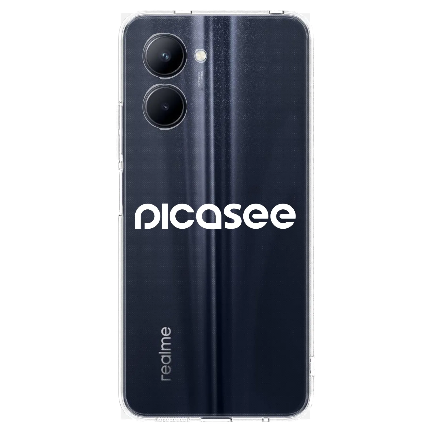 Picasee silikónový prehľadný obal pre Realme C33 (2023) - Picasee - new logo - white