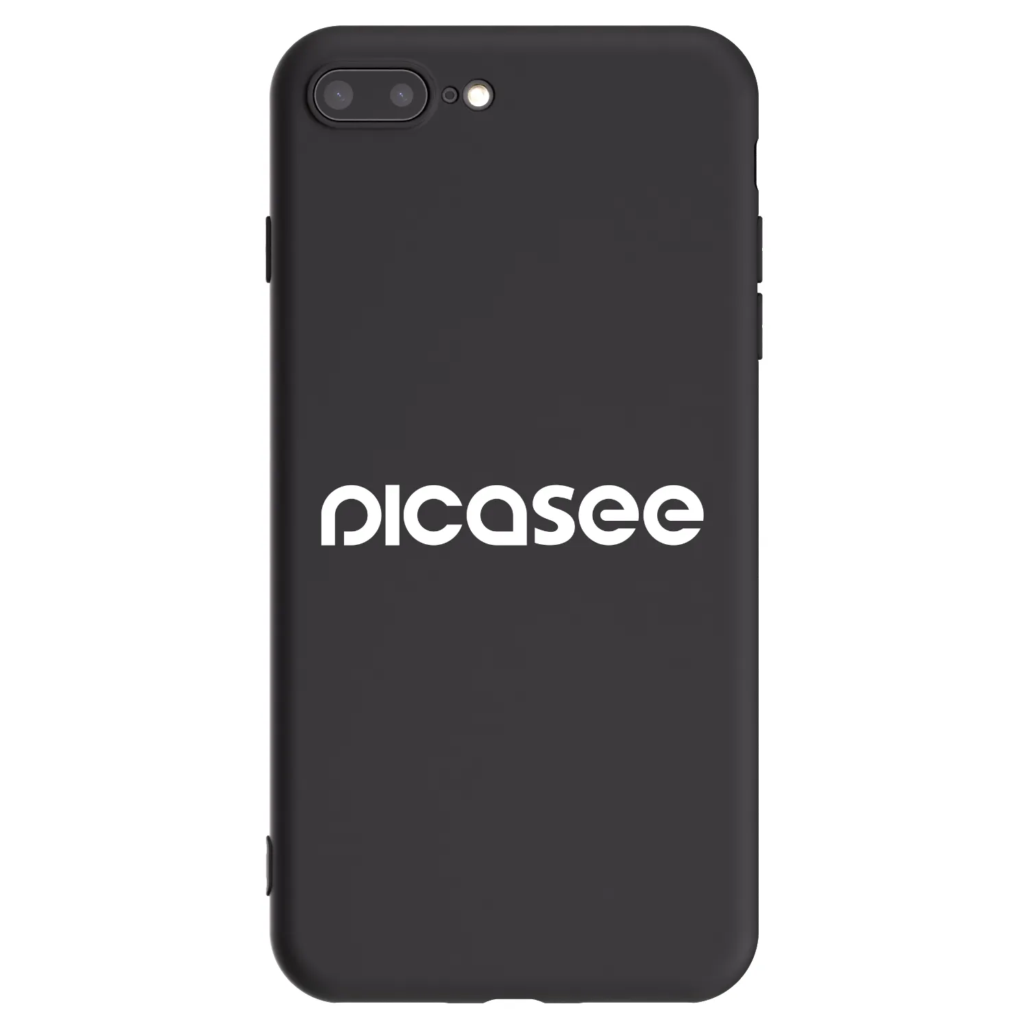 Picasee silikónový čierny obal pre Apple iPhone 8 Plus - Picasee - new logo - white