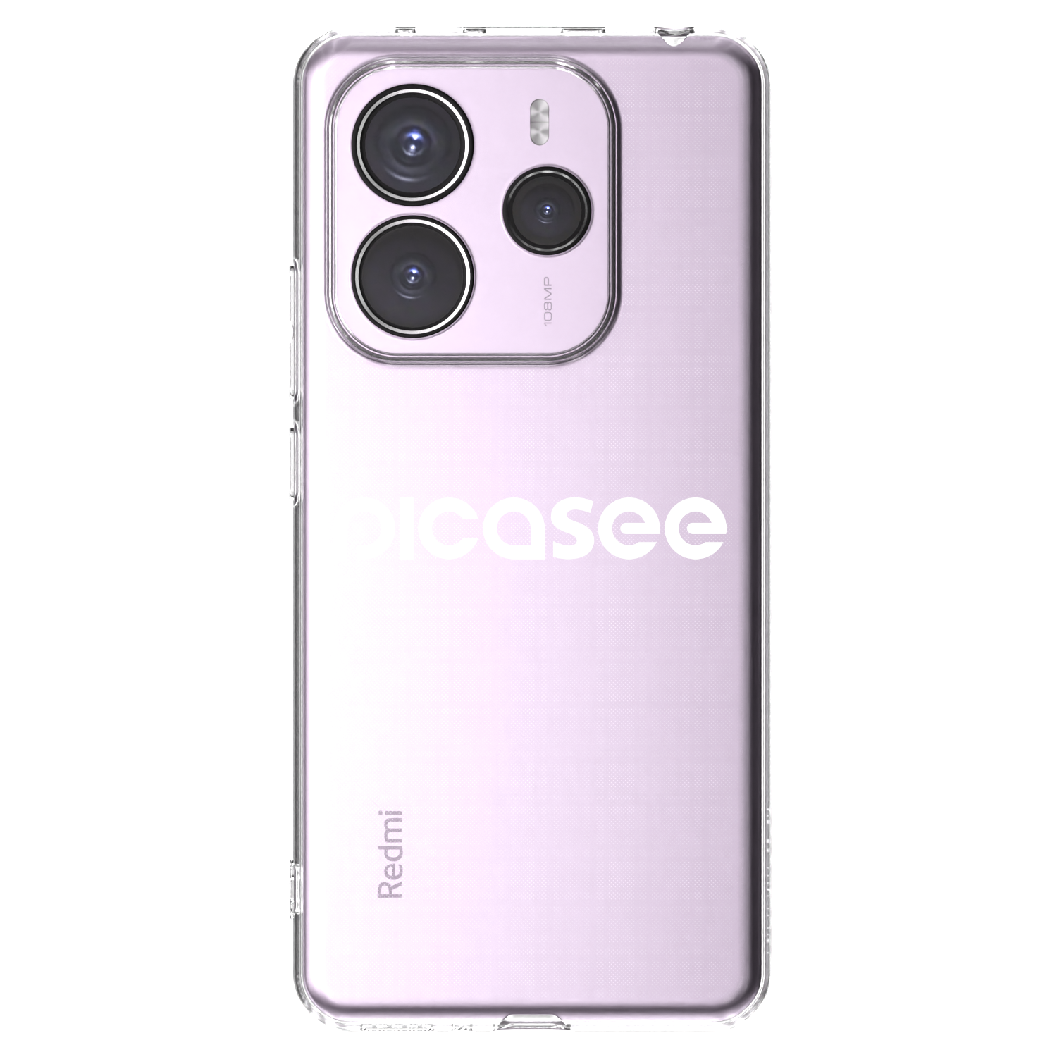 Silikónový prehľadný obal pre Xiaomi Redmi Note 14 5G - Picasee - new logo - white