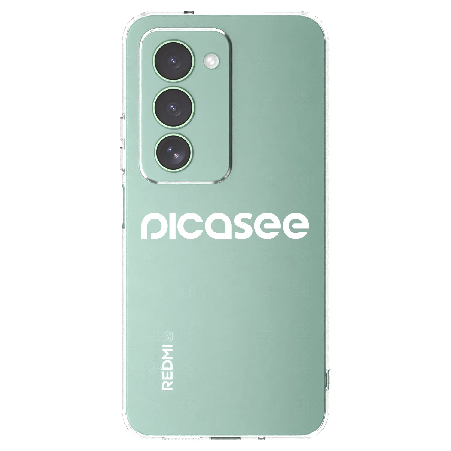 Silikónový prehľadný obal pre Xiaomi Redmi 15 5G - Picasee - new logo - white