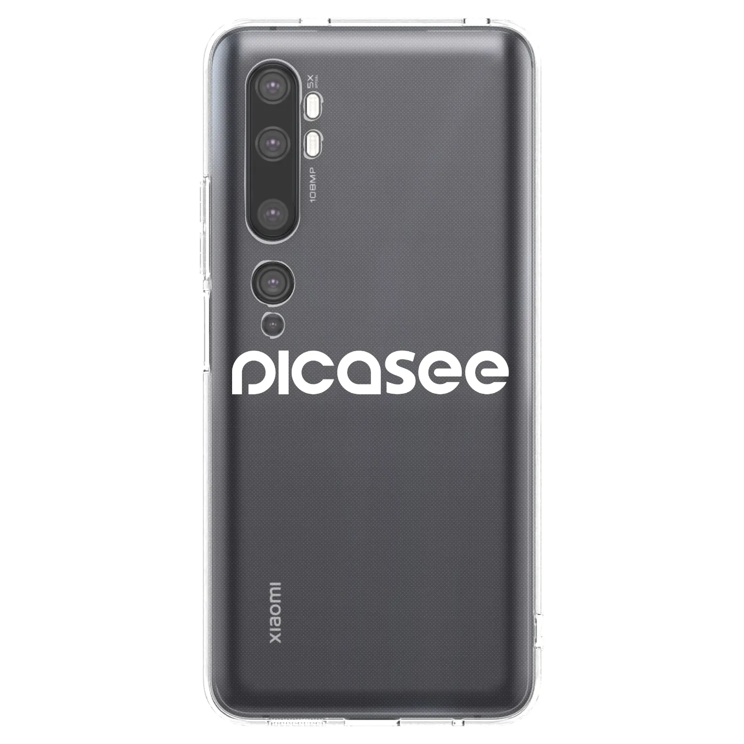 Silikónový prehľadný obal pre Xiaomi Mi Note 10 (Pro) - Picasee - new logo - white