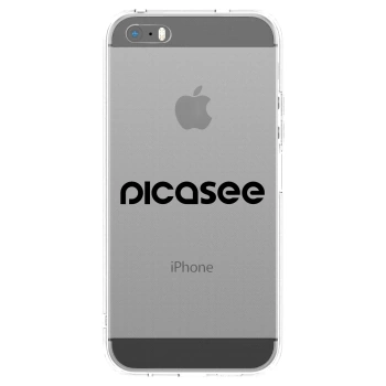 Picasee silikónový prehľadný obal pre Apple iPhone 5/5S/SE - Picasee - new logo - black