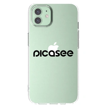 Picasee silikónový prehľadný obal pre Apple iPhone 12 - Picasee - new logo - black