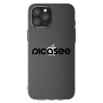 Picasee silikónový prehľadný obal pre Apple iPhone 12 Pro Max - Picasee - new logo - black