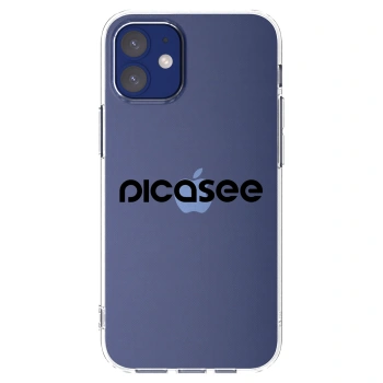 Picasee silikónový prehľadný obal pre Apple iPhone 12 mini - Picasee - new logo - black