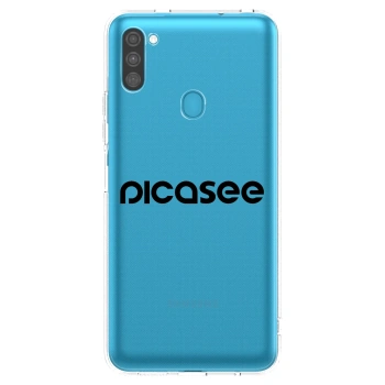 Picasee silikónový prehľadný obal pre Samsung Galaxy M11 - Picasee - new logo - black