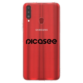 Picasee silikónový prehľadný obal pre Samsung Galaxy A20s - Picasee - new logo - black