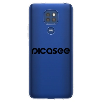 Picasee silikónový prehľadný obal pre Motorola Moto G9 Play - Picasee - new logo - black