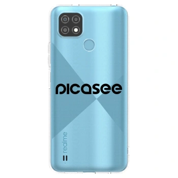 Picasee silikónový prehľadný obal pre Realme C21 - Picasee - new logo - black