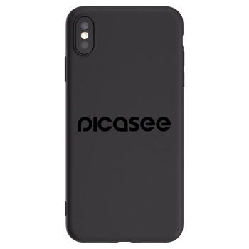 Picasee silikónový čierny obal pre Apple iPhone XS Max - Picasee - new logo - black