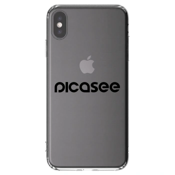 Picasee silikónový prehľadný obal pre Apple iPhone XS Max - Picasee - new logo - black