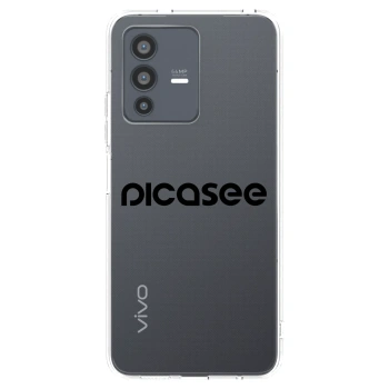 Picasee silikónový prehľadný obal pre Vivo V23 5G - Picasee - new logo - black