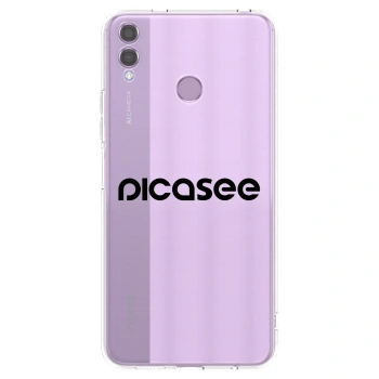 Picasee silikónový prehľadný obal pre Honor 8X - Picasee - new logo - black