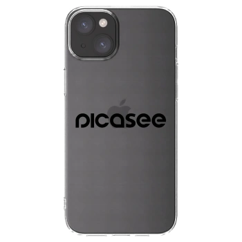 Picasee silikónový prehľadný obal pre Apple iPhone 15 Plus - Picasee - new logo - black