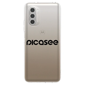 Picasee silikónový prehľadný obal pre Motorola Moto G51 - Picasee - new logo - black
