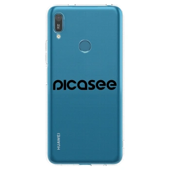 Picasee silikónový prehľadný obal pre Huawei Y7 2019 - Picasee - new logo - black