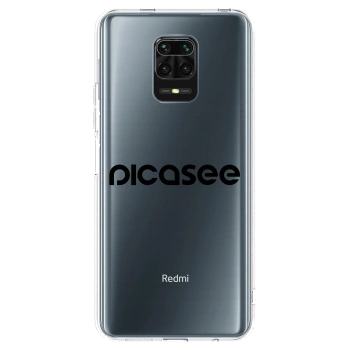 Picasee silikónový prehľadný obal pre Xiaomi Redmi Note 9 Pro - Picasee - new logo - black