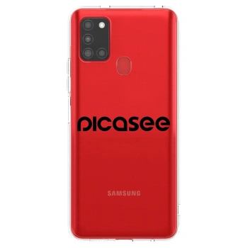 Picasee silikónový prehľadný obal pre Samsung Galaxy A21s - Picasee - new logo - black