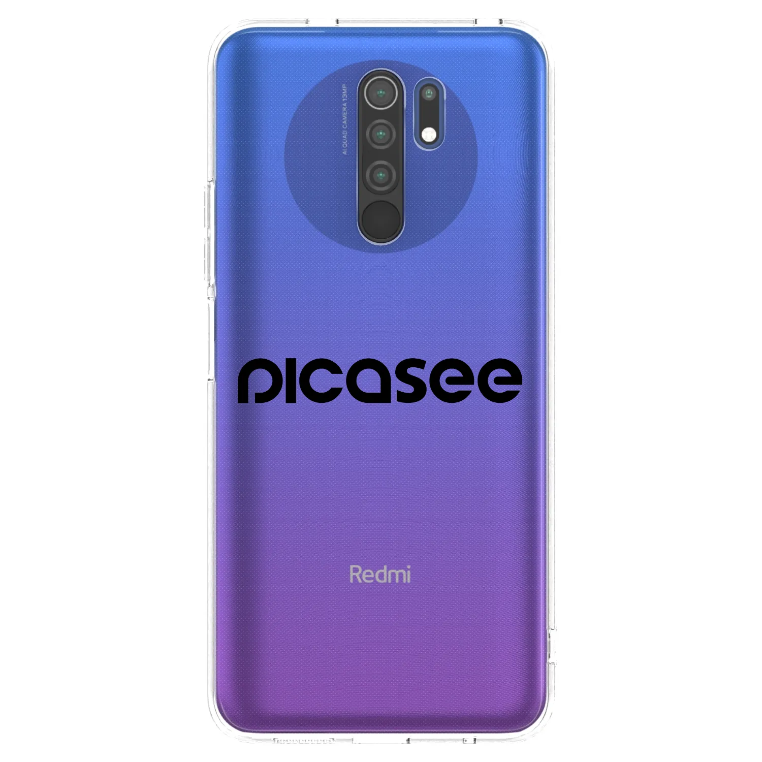 Picasee silikónový prehľadný obal pre Xiaomi Redmi 9 - Picasee - new logo - black