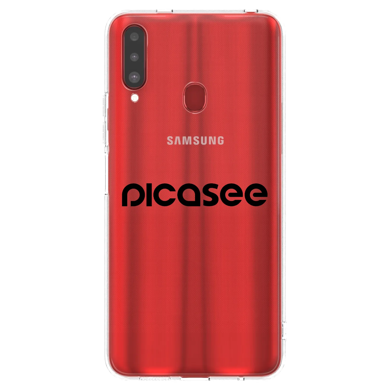 Picasee silikónový prehľadný obal pre Samsung Galaxy A20s - Picasee - new logo - black