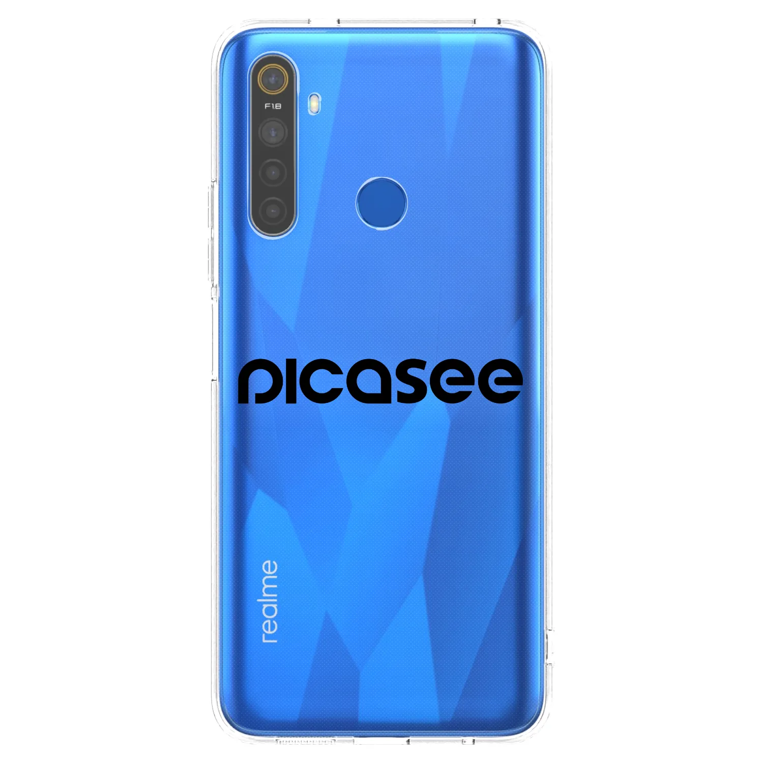 Picasee silikónový prehľadný obal pre Realme 5 - Picasee - new logo - black