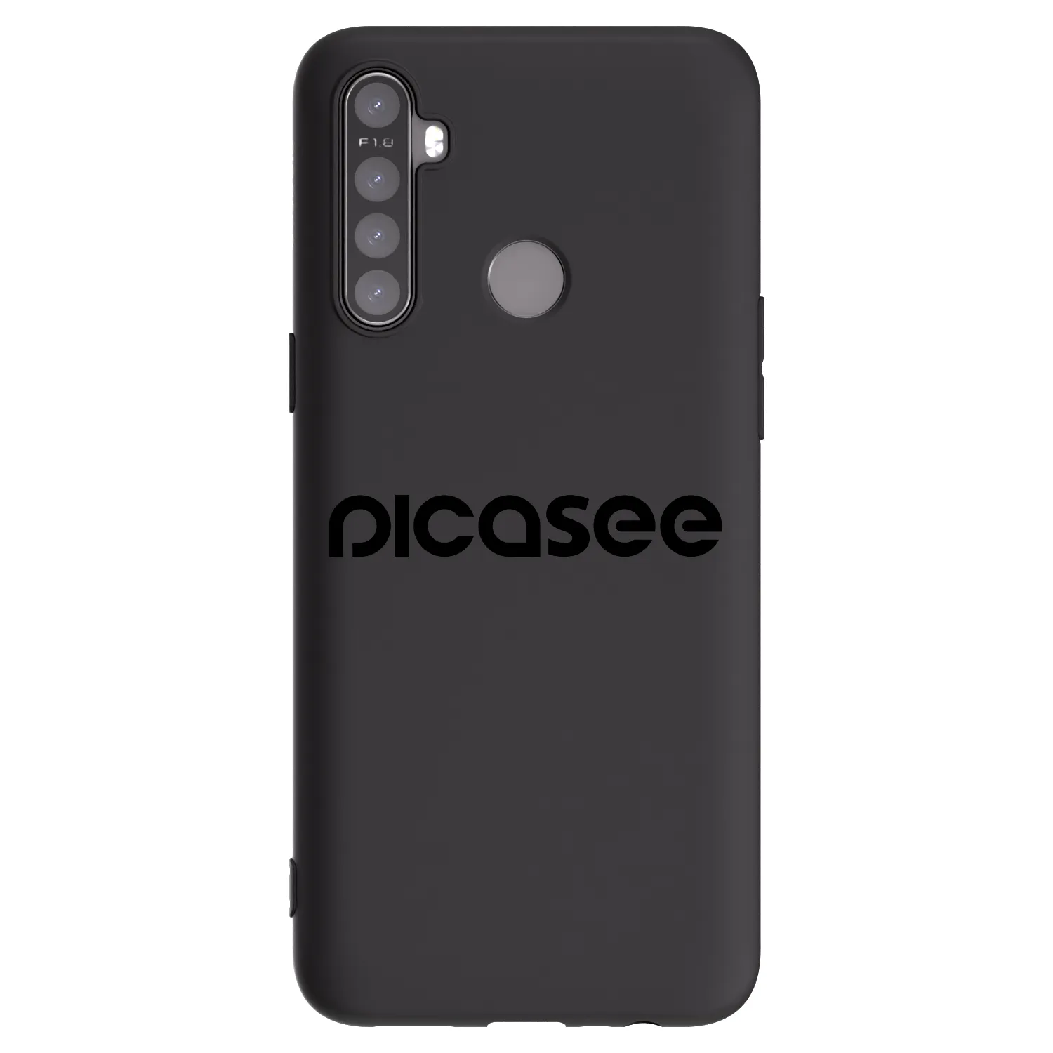 Picasee silikónový čierny obal pre Realme 5 - Picasee - new logo - black