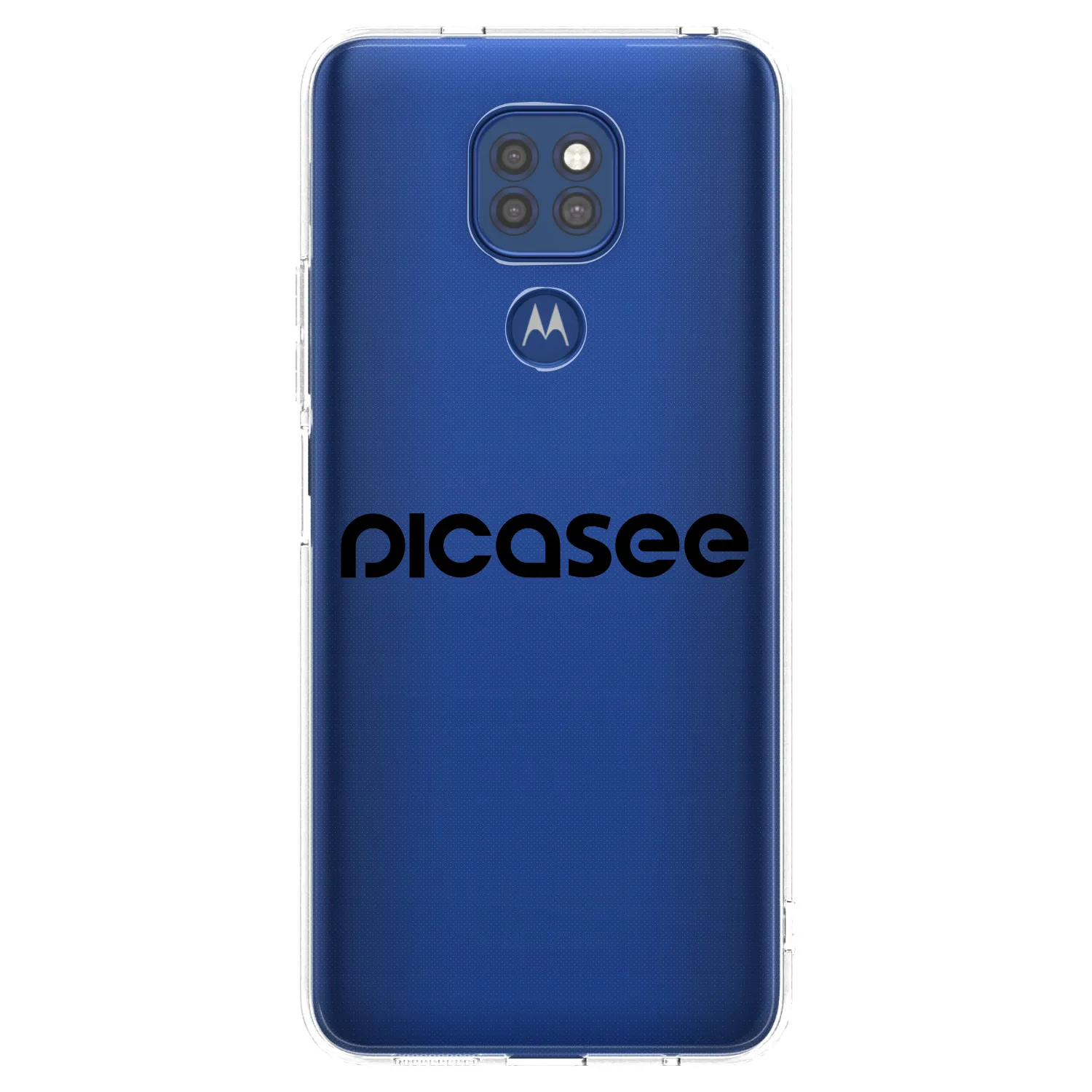 Silikónový prehľadný obal pre Motorola Moto G9 Play - Picasee - new logo - black
