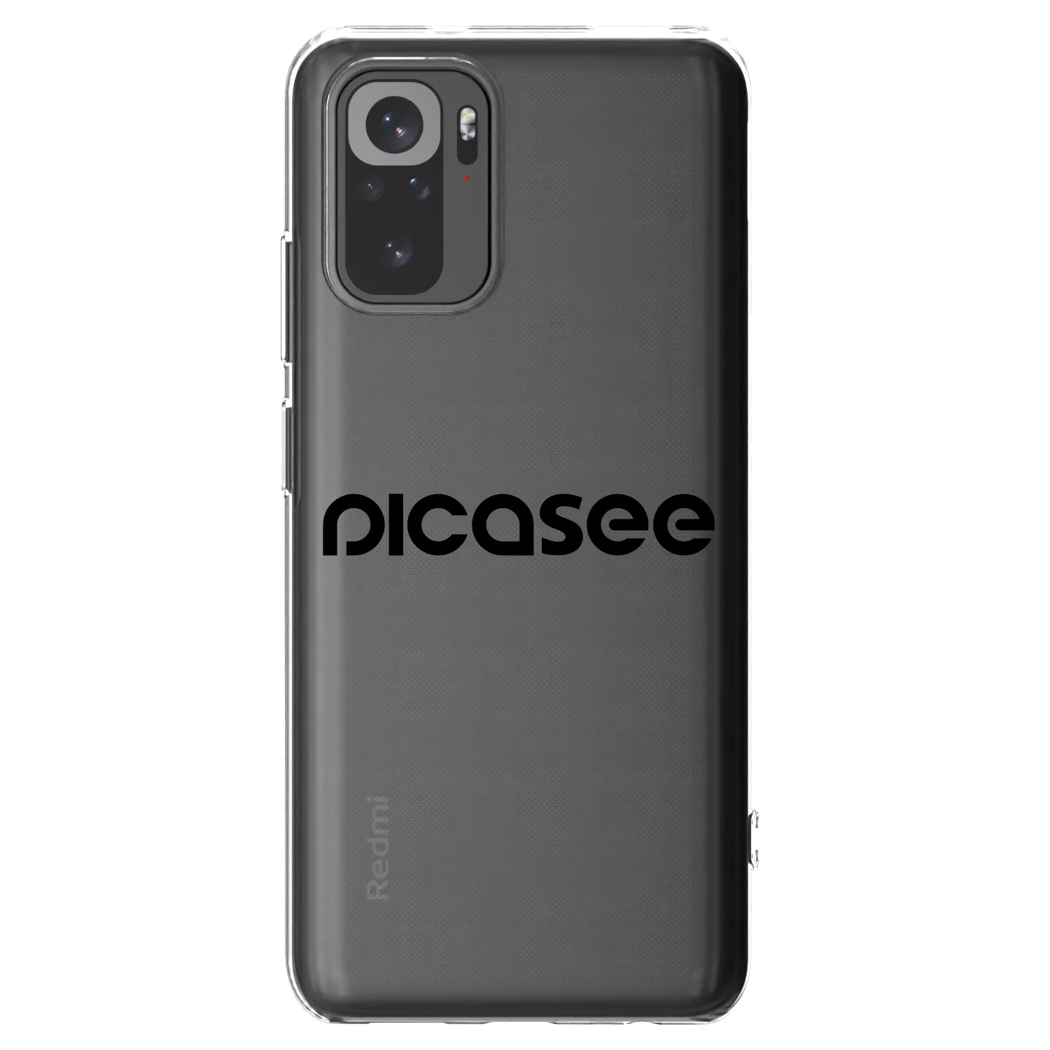 Picasee silikónový prehľadný obal pre Xiaomi Redmi Note 10 - Picasee - new logo - black